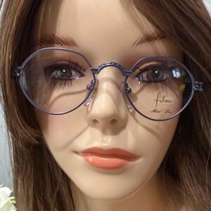 Filou Metal Line Eyeglasses Style Number 7002 Lavender Retro Steampunk New